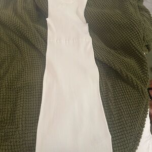 Banana Republic White Ribbed Dress